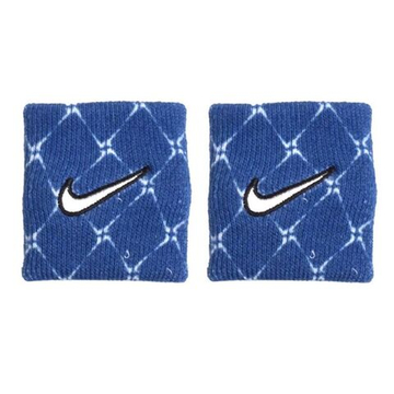 Теннисные напульсники Nike Swoosh Classic Printed 2P - royal blue/white