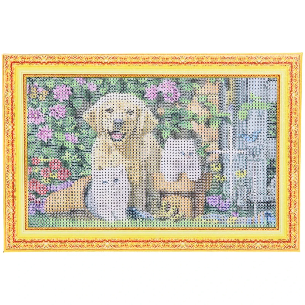 Алмазная мозаика на подрамнике с полным заполнением «МИР ЯРКИХ КРАСОК», Филя с милыми друзьями, 20*30 см