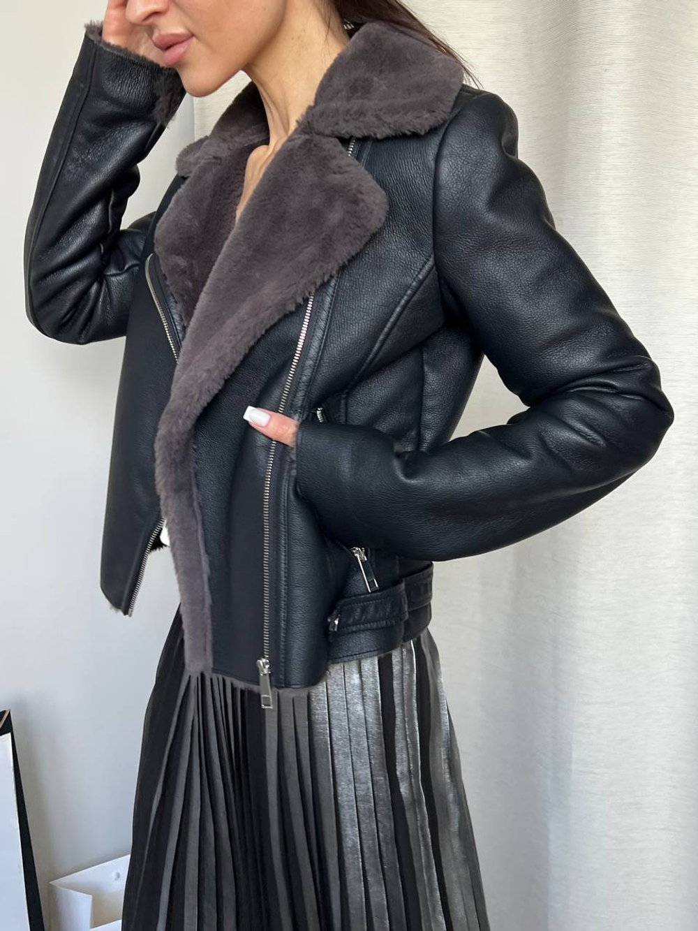 Куртка дубленка новая Mango, xs
