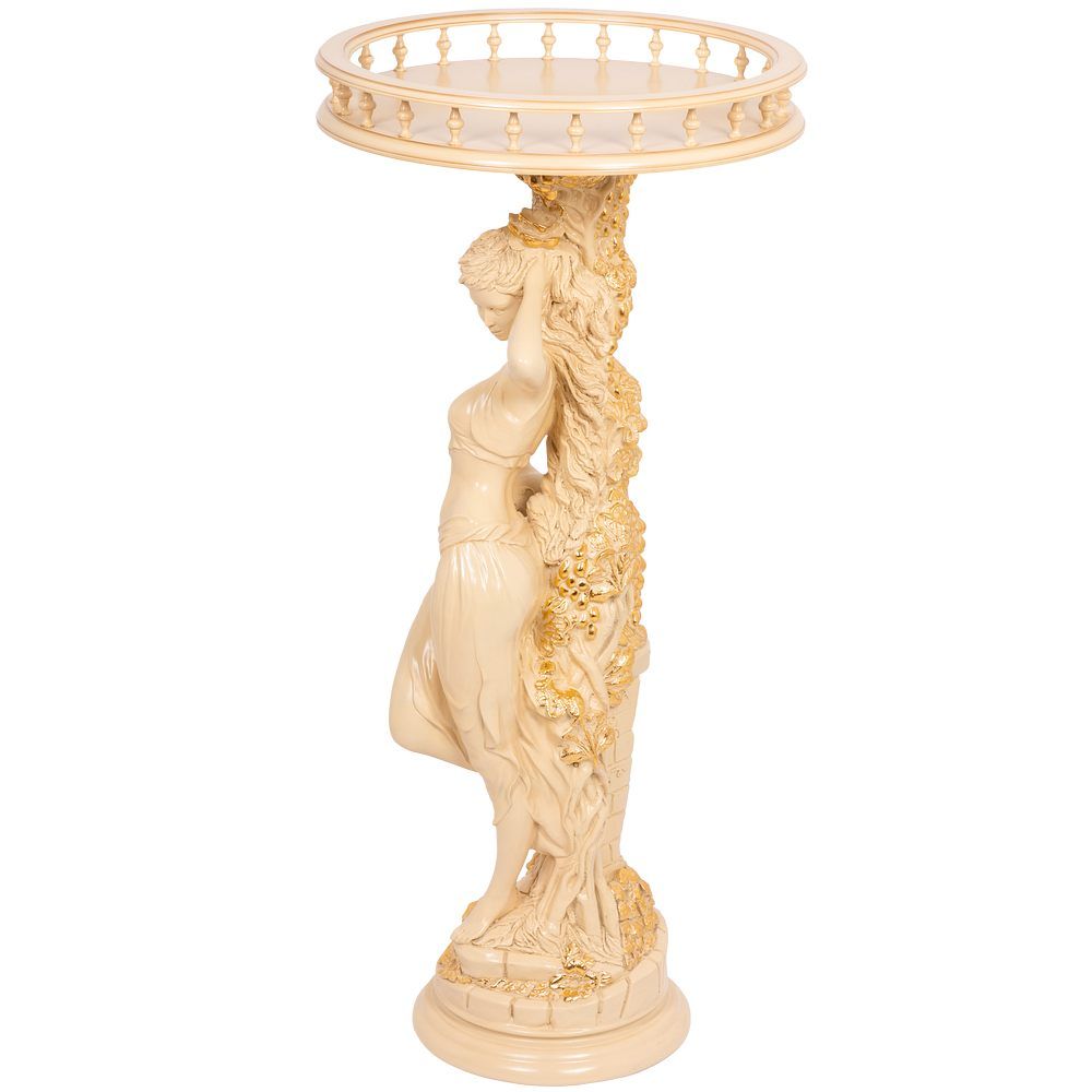 Подставка декоративная Девушка с кувшином №450/2 Айвори