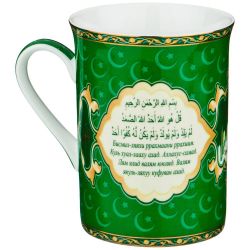 КРУЖКА LEFARD "СУРА ИХЛАС" 300 МЛ ЗЕЛЕНАЯ (КОР=48ШТ.)