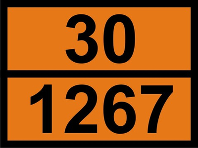 Наклейка "Нефть сырая 30 / 1267" ДОПОГ