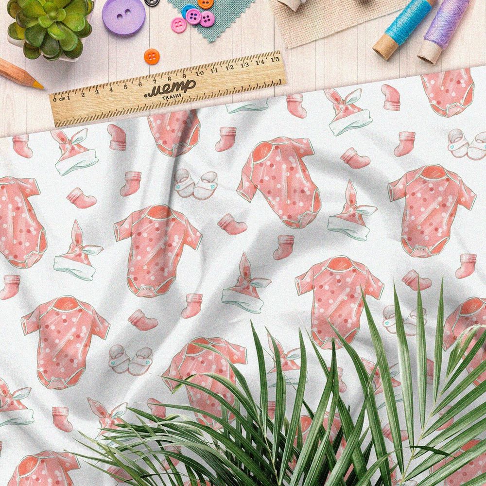 Ткань оксфорд 600 розовая детская одежда