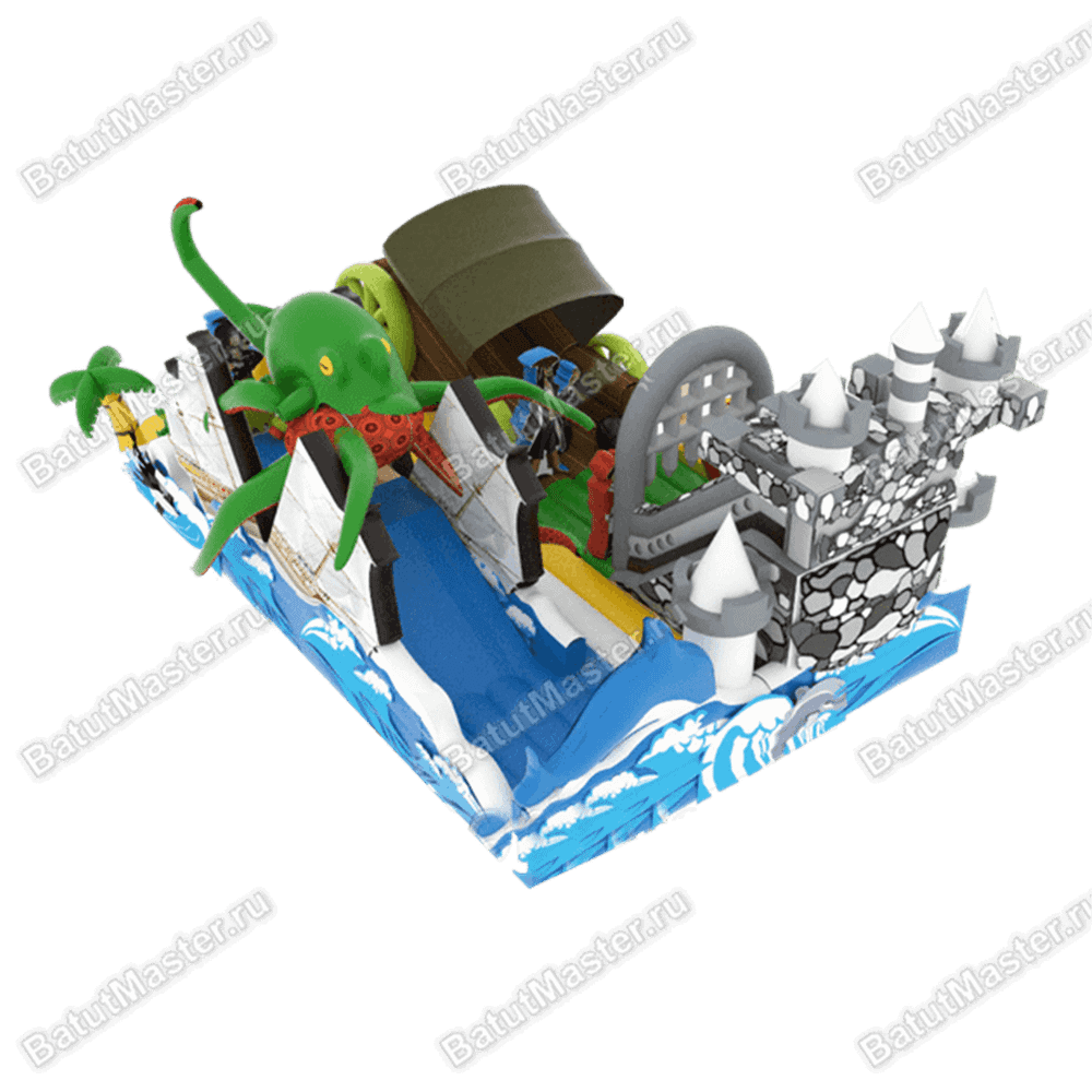Надувная горка "Мир пиратов"