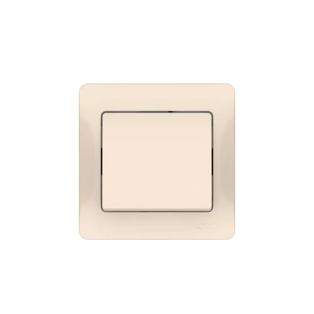 GLOSSA 1-клавишный ВЫКЛЮЧАТЕЛЬ, сх.1, 10АХ, в сборе, быстрозажим. клем., БЕЖЕВЫЙ