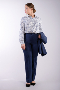 Брюки женские 04Л, темно-синий #38ТС0204Л
