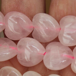 Бусина "Сердечко" розовый кварц асс.