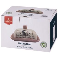 МАСЛЕНКА AGNESS "ПАРИЖСКИЕ КОТЫ" 17*12,5*9 СМ (КОР=24ШТ.)