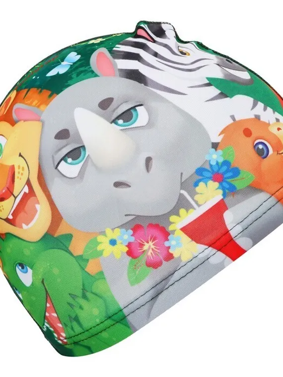 Набор для плавания детский ONLYTOP Swim «Зверята»: очки+шапочка, обхват 46-52