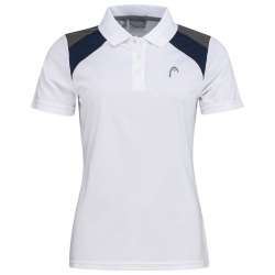 Женское поло Head Club 22 Tech Polo Shirt W - white/dark blue