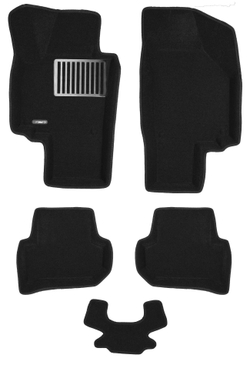 Коврики салона для SKODA Yeti (2009-2017) Euromat 3D Lux черные. Арт. EM3D-004511