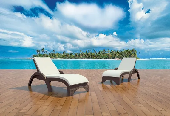 Шезлонг Fiji коричневый