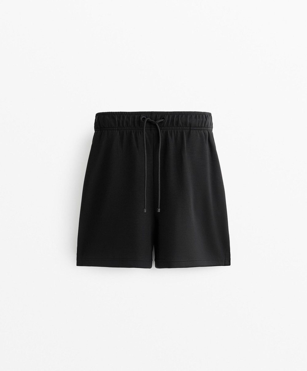 Oysho Шорты-бермуды Soft Touch с модалом, черный