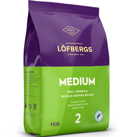 Lofbergs medium roast , зерно 1000 гр
