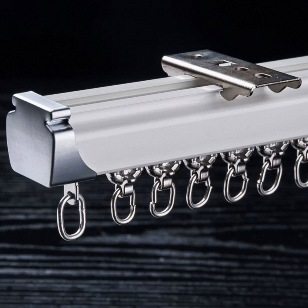 Карниз для штор, алюминиевый, потолочный и настенный монтаж