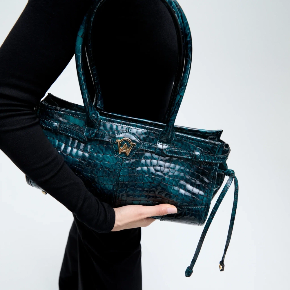 MANC КОЖАНАЯ СУМКА "BABY JANE", ИЗУМРУДНЫЙ