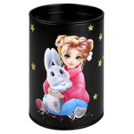 Копилка-подставка для канцелярских принадлежностей, арт.69368/ 30 ДЕВОЧКА И ЗАЙКА 10,4х7,5х7,5 см