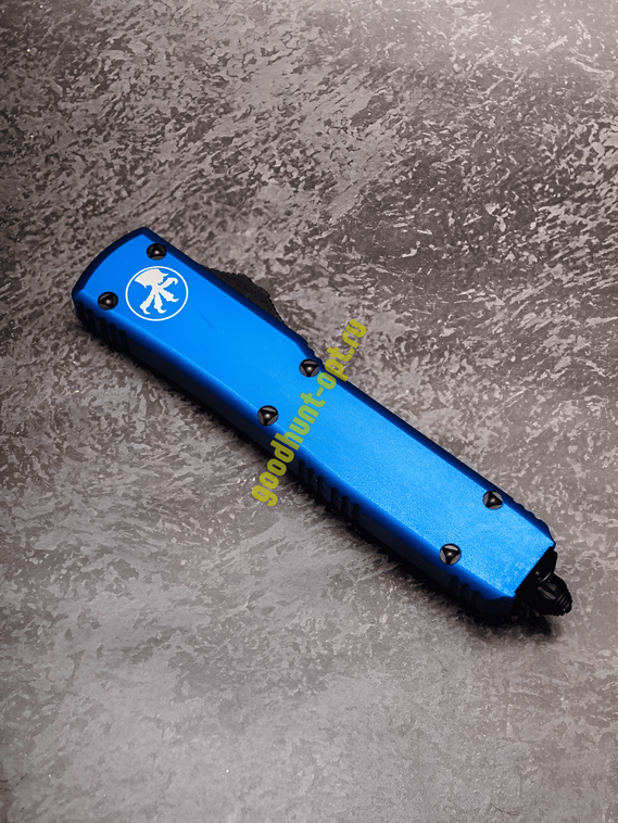 Тактический нож фронтально выкидной автоматический Microtech Синий