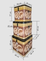 Пуфики с ящиком 3 шт