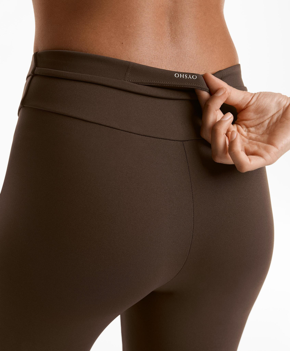 OYSHO Легинсы длиной до щиколотки Comfortlux с высокой посадкой, темно-коричневый