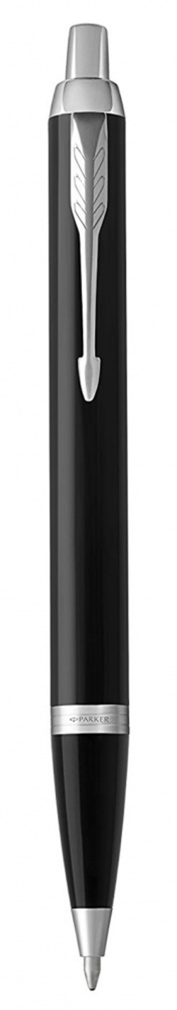 Шариковая ручка Parker IM Metal Black CT лак глянцевый, стержень: M, цвет чернил: blue, в подарочной упаковке.
