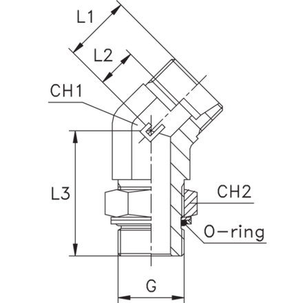 Штуцер FRG45 DL12 BSP3/8" (корпус) CAST