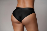 Черные трусики для страпона с вибропулей - размер XL-XXL (Размер: XL-XXL) (Цвет: черный)