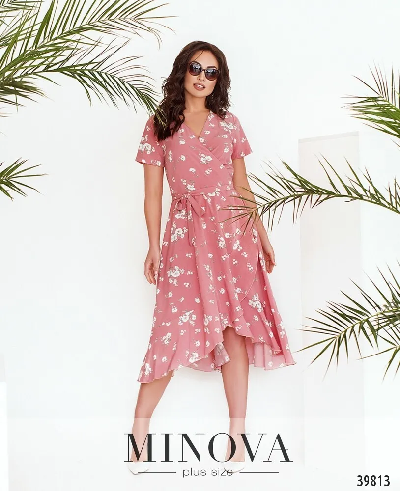 Платье 3152B-розовый Minova