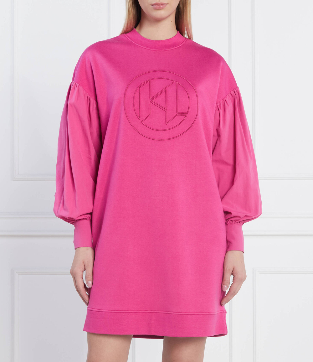 платье fabric mix Karl Lagerfeld - фуксия(226W1351)