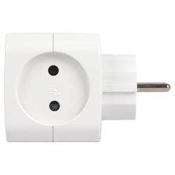 Разветвитель электрический ЭРА SP-2-USB-W на 2 розетки + 2xUSB 2400mA, без заземл 10А (белый) | Тройники