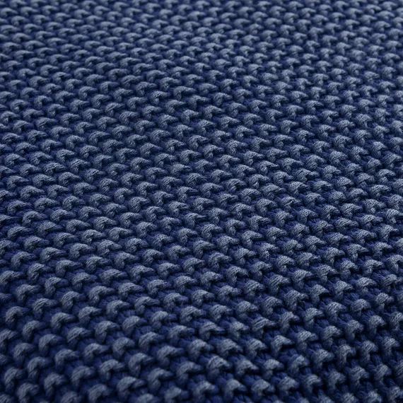 Плед из стираного хлопка темно-синего цвета Essential, 130х180 см