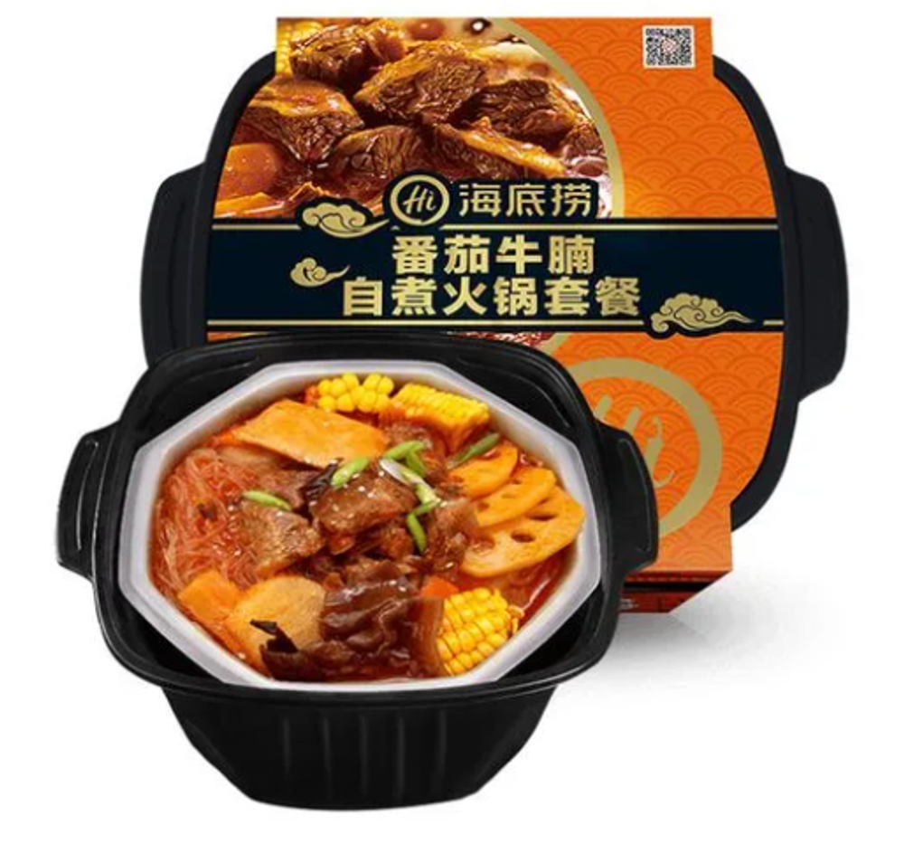 Лапша саморазогревающаяся со вкусом томата и говядины Haidilao 365г