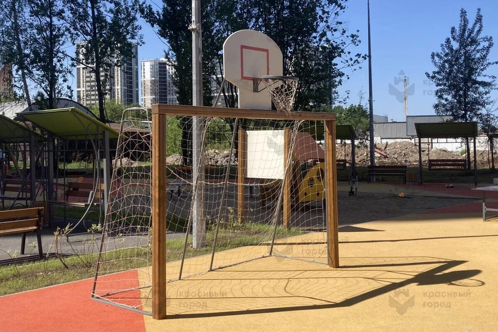 Ворота для мини футбола с баскетбольным кольцом