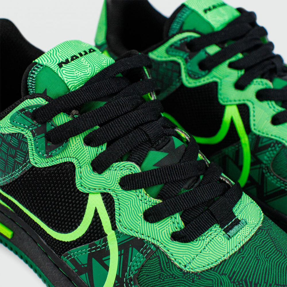 кроссовки Nike Air Force 1 React Black / Green CW3918-001