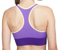 Теннисный бюстгальтер Nike Dri-Fit Swoosh Long Line W - psychic purple/electro purple/melon tint