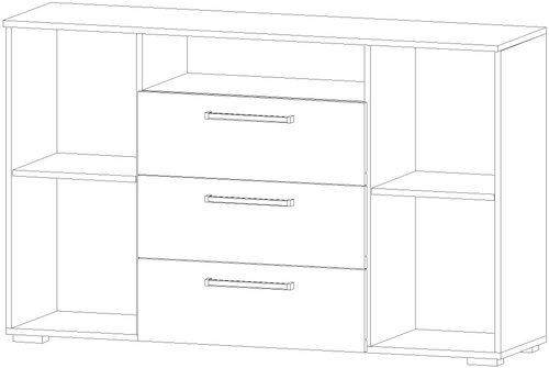 Комод Верона Ясень Шимо комбинированный
