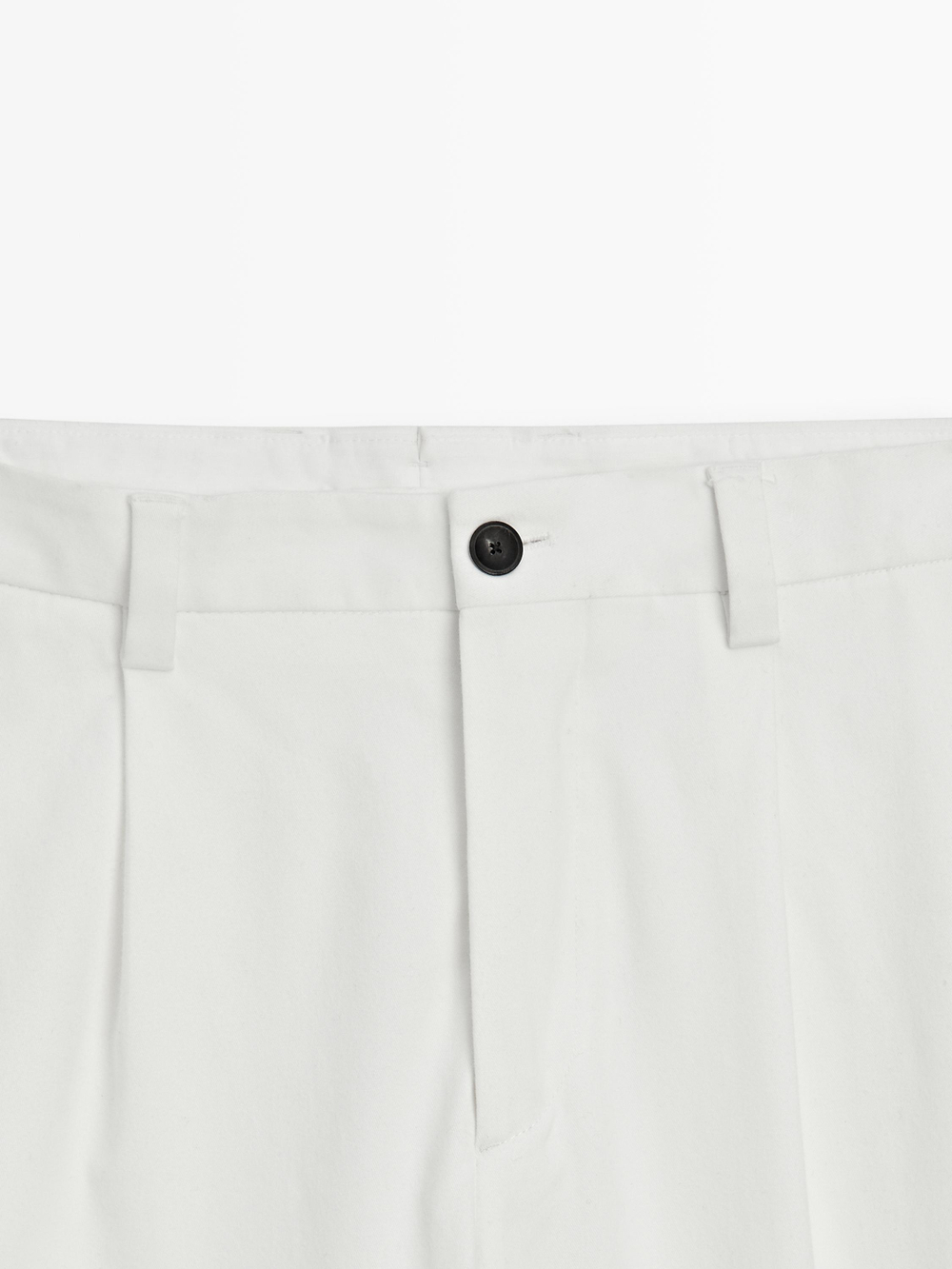 Massimo Dutti Широкие брюки с вытачками, белый