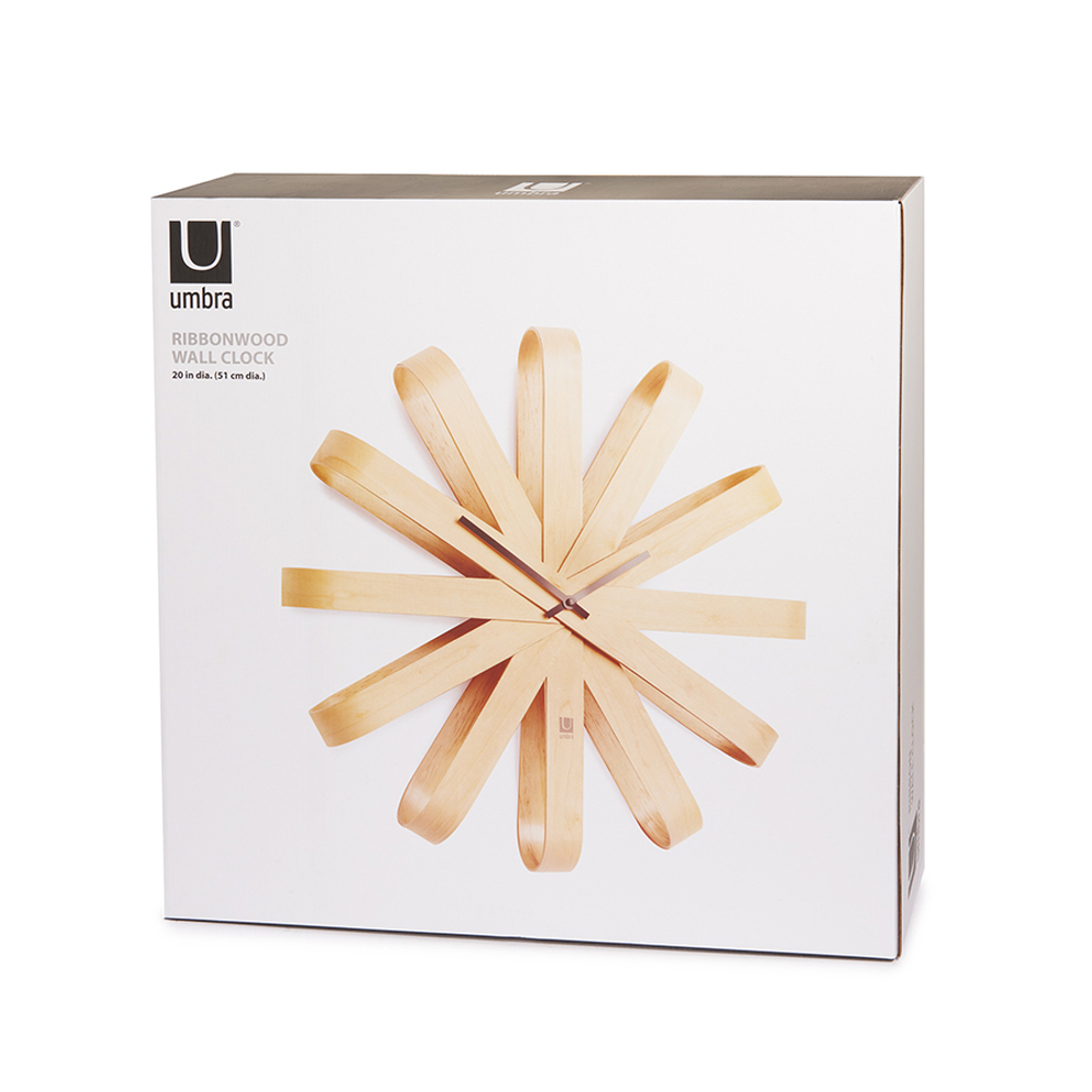 Часы настенные Ribbon Ø51 см дерево