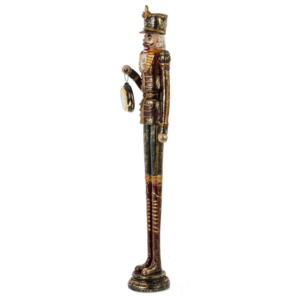 GAEM Фигурка декоративная "Щелкунчик" с часами (LR44x1), L13 W10 H65 см
