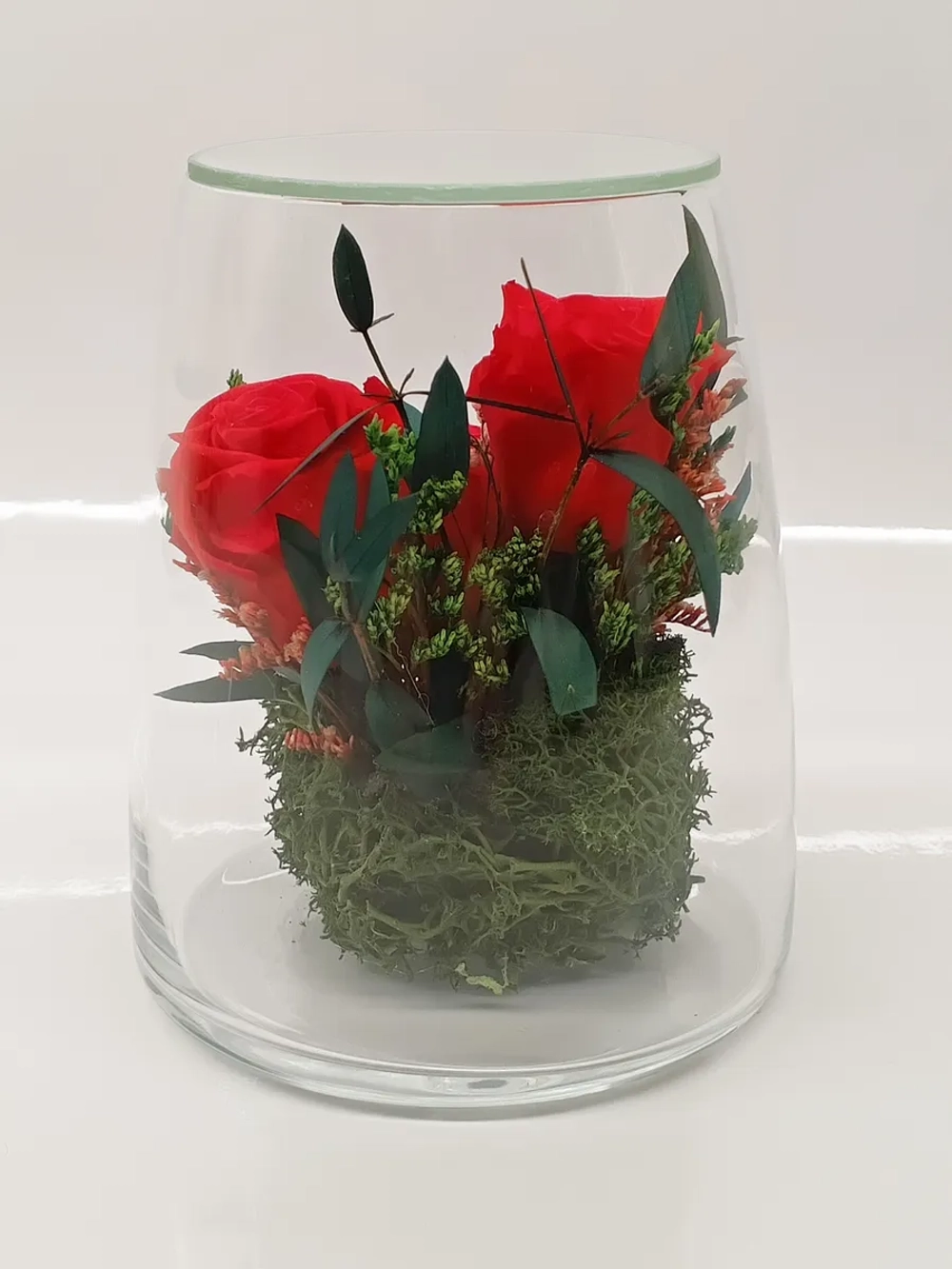 натуральные кустовые пионы в стекле, вакуум*