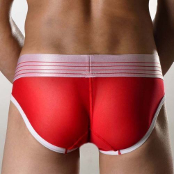 Мужские трусы слипы красные в сетку DOOP Red Brief