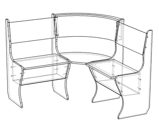 Кухонный уголок КОМПАТТО мягкий SAVANA Plus Mouse