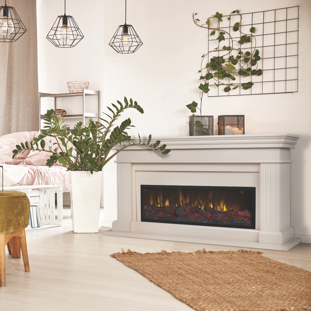 Каминокомплект Real Flame Ontario 42/BV WT с очагом Beverly 1000 (без обогрева)