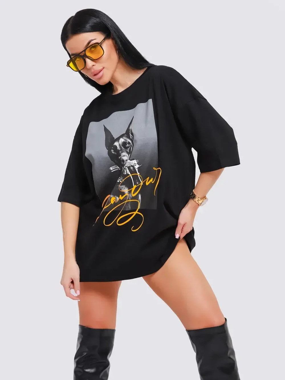 Футболка женская оверсайз принт