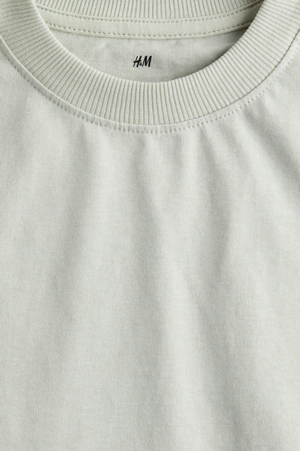 H&M Укороченная однотонная футболка, светло-зеленый