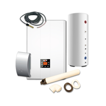 Комплект газовый: котёл Wolf FGB-35 с нагревателем WSC-200L, дымоходомом DN60/100 и датчиками