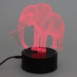 Светильник ночник «3D-Мамонт» на пластиковой подставке, с включателем USB