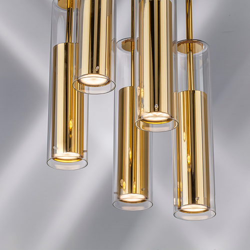 756052 Люстра CILINO 5х40W GU10 ЗОЛОТО