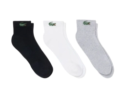 Теннисные носки Lacoste Low 3P - white/grey/black