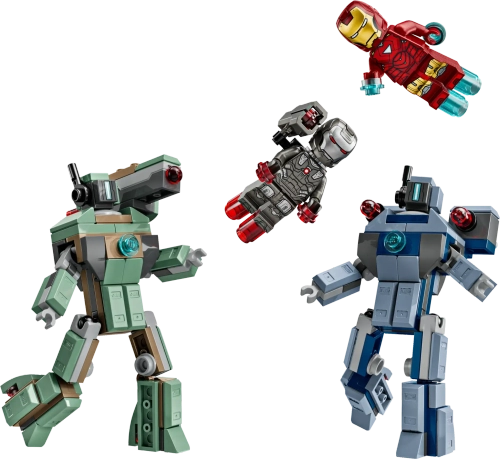 Конструктор LEGO Marvel 76320 Железный Человек и Машина войны против Дронов-молотов